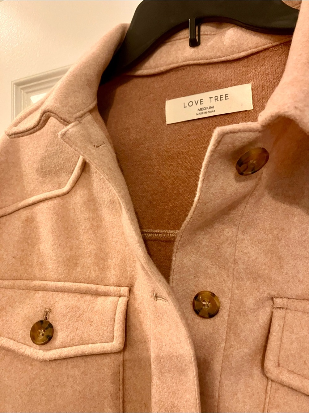 Love Tree Soft Pink Shacket - Picture 3 of 3